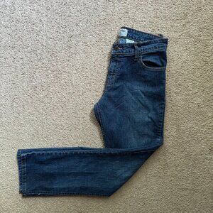 Levi Signature Jeans Womens 10 (32x32) Mid Rise Stretch Straight Leg Blue Denim